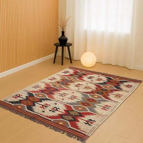 Diamond mosaic in warm neutral tones