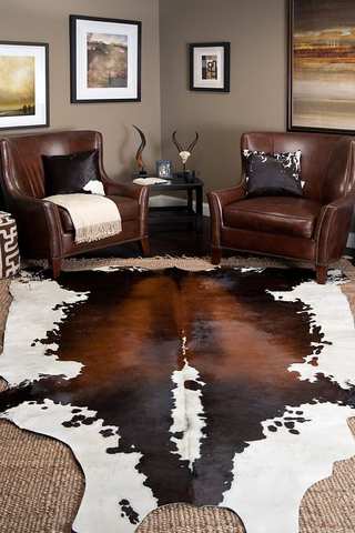 Light beige sandy natural cowhide rug modern living room